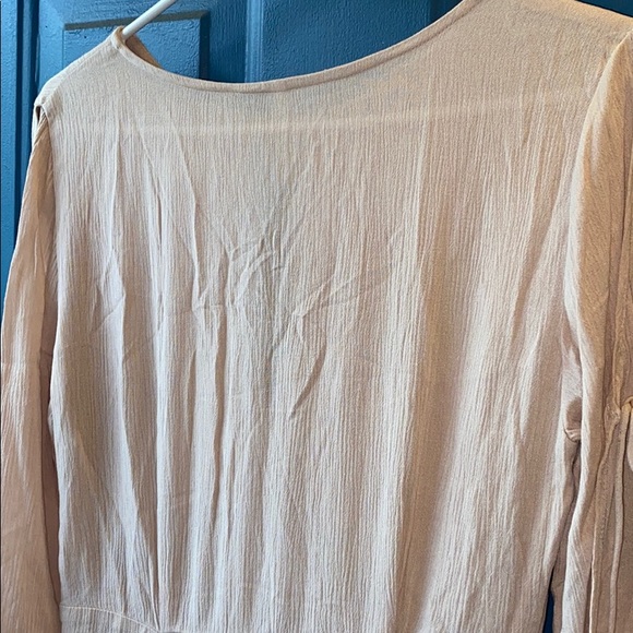 Free People beige  long sleeve boho maxi dress - Picture 6 of 7